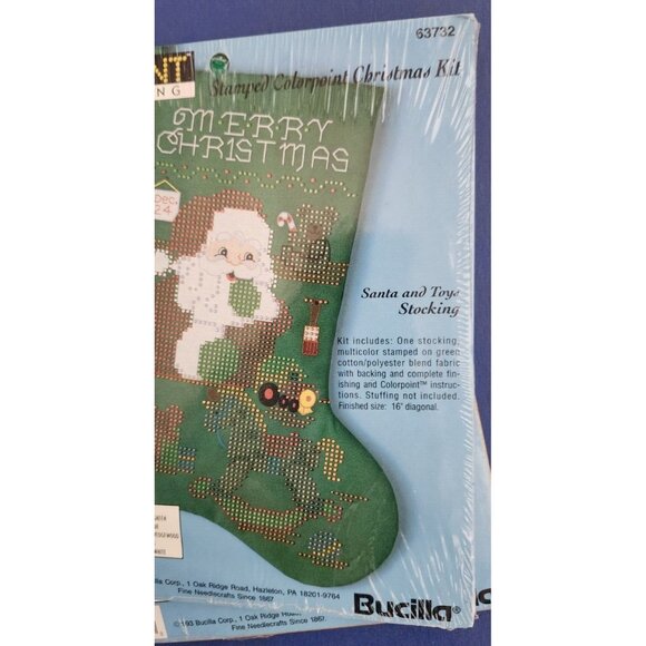 Bucilla Cross Stitch 4 Kits ColorPoint Christmas Pattern Stocking Santa Sampler - Picture 12 of 14